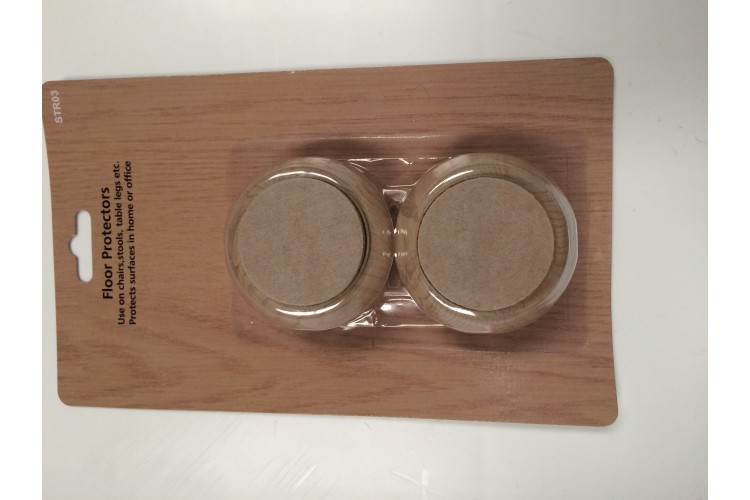Wood-effect Castor Cups – 60mm – STR02